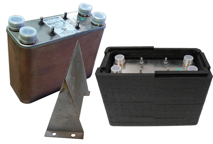 Heat Exchangers w/ Mounting Bracket & Insulation Kit